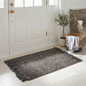 SAFAVIEH Natural Fiber Collection Runner Rug - 2'3" x 10', Grey & Natural, Handmade Woven Fringe Jute, Ideal for High Traffic Areas in Living Room, Bedroom (NF826F) in Kuwait