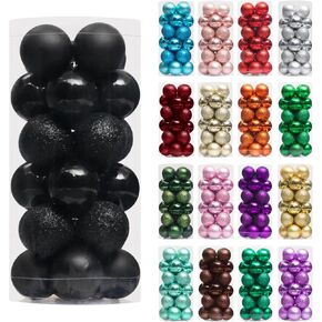 XmasExp 24ct Christmas Ball Ornaments Shatterproof Christmas Ornaments Set Decorations for Xmas Tree Balls 40mm/1.57" (1.57'', Red) in Kuwait