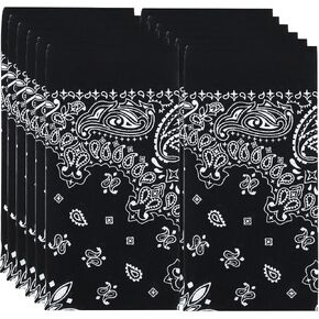 MW Watersports Cotton Bandanas, Bulk 12 Pack Ideal for Men and Women Classic Western Paisley Design Large Dimensions in Kuwait