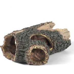 IBWell Aquarium Wood Fish Tank Decorations，Resin Fake Logs Terrarium DÉCor, Reptile Hide Aquarium Hideout for Fish Cave, Small Turtles, to 20 Gallon Tank in Kuwait