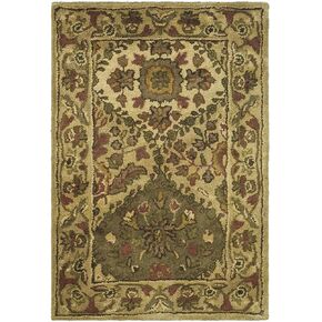 Safavieh Antiquity Collection AT57D Handmade Traditional Oriental Premium Wool Accent Rug, 2' x 3', Beige in Kuwait