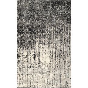 سجادة SAFAVIEH Retro Collection Accent - 4 × 6 بوصة، أسود ورمادي فاتح، تصميم تجريدي حديث، لا يتساقط ويسهل العناية به، مثالي لمناطق المرور العالية في المدخل، غرفة المعيشة، غرفة النوم (RET2770-9079) in Kuwait