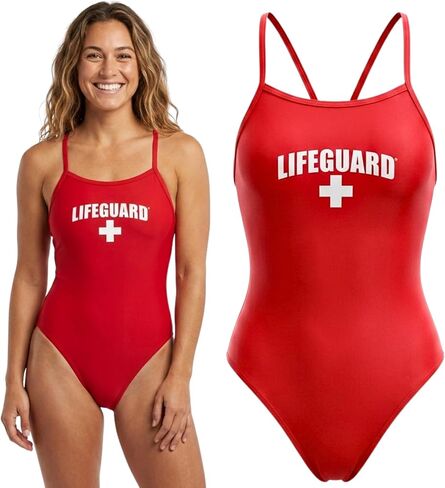 بدلة سباحة مرخصة رسميًا من LIFEGUARD للنساء والسيدات، بدلة سباحة من قطعة واحدة، أشرطة مريحة مرنة. in Kuwait