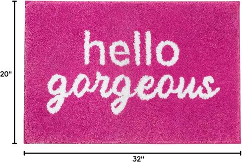 Get Naked Bath Mat Black and White Bathroom Rugs Non Slip Soft Thick Microfiber Bath Rug Fun Bathroom Decor Washable 20x32 Inch in Kuwait