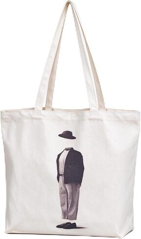 Canvas Tote Bag, Pockets, Zipper, Durable, Lightweight, Cotton Shopping Cloth Bag, Gifts in Kuwait