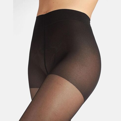 CALZITALY Graduated Compression Pantyhose | 18-22 mm/Hg Open Toe Tights | Black,Skin | S,M,L,XL | 140 DEN | Made in Italy in Kuwait