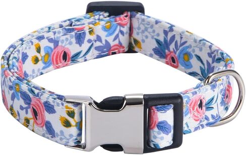 Girl Dog Collars - Rose, Sunflower, Daisy and Leopard Design in Small, Medium, Large for Female Dogs Daisy Purple S in Kuwait