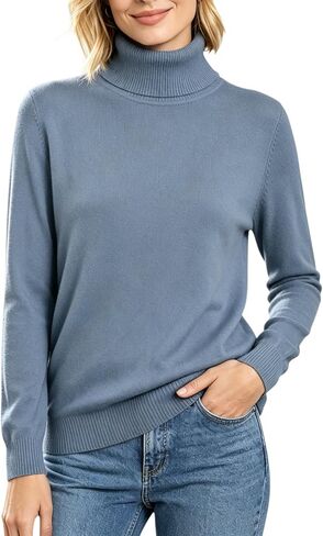 DAIMIDY Women's Long-Sleeve Turtleneck Sweater in Kuwait