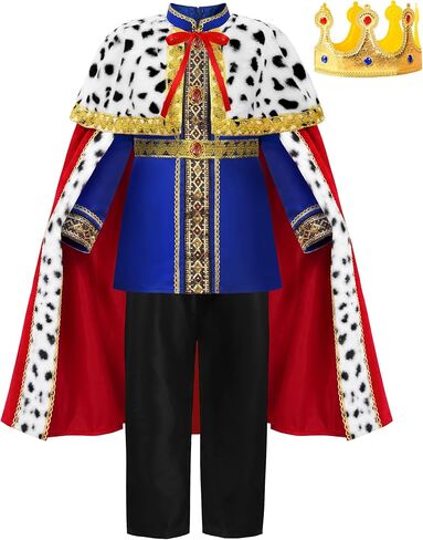 زي ReliBeauty Kids King للأولاد والبنات مع رداء in Kuwait