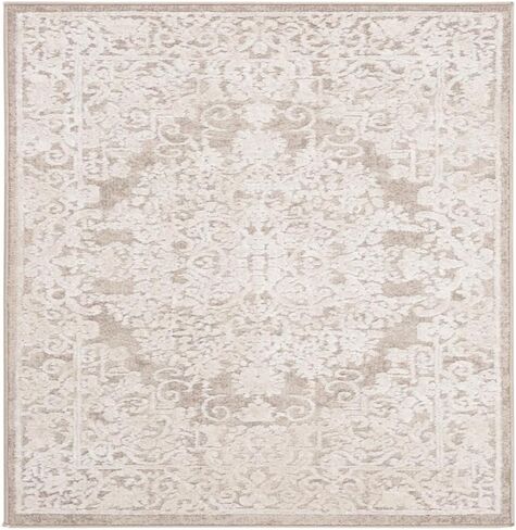 سجادة منطقة SAFAVIEH Reflection Collection - 8 × 10 بوصة، بيج وكريمي، تصميم عتيق متعثر، لا يتساقط ويسهل العناية به، مثالية للمناطق ذات حركة المرور العالية في غرفة المعيشة وغرفة النوم (RFT664A) in Kuwait