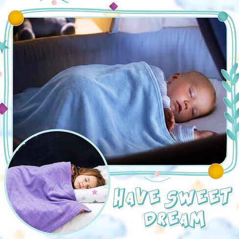 Oudain 20 Pieces Daycare Cot Blankets Preschool Cot Blankets Children's Nap Blanket Daycare Cot Rest Time Blanket White Cot Blankets Bulk Polar Fleece Blanket for Kids and Toddles, 36 x 58 inch in Kuwait