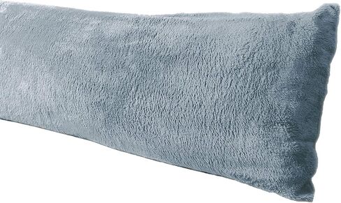 Extra Soft Body Pillow Cover, Sherpa/Microplush Material, 20x54 Inches, Zipper Closure (Cream) in Kuwait