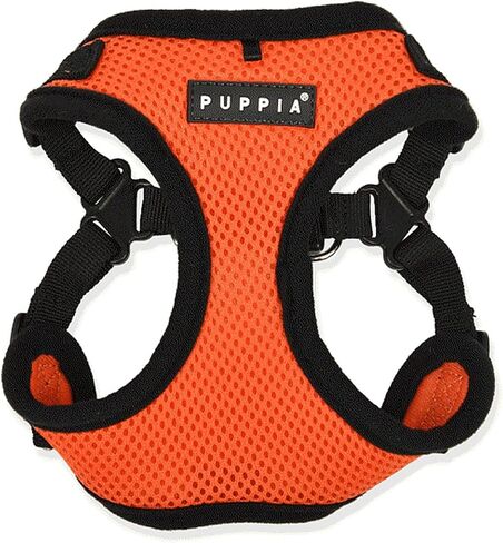 Puppia Dog Harness Comfort Mesh Step-in All Season No Pull No Choke Walking Training Adjustable Neck & Chest for Small & Medium Dog - Orange - XL in Kuwait