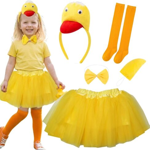 Kirei Sui Kids Animal أصفر بطة آذان عقال ربطة عنق وذيل توتو in Kuwait