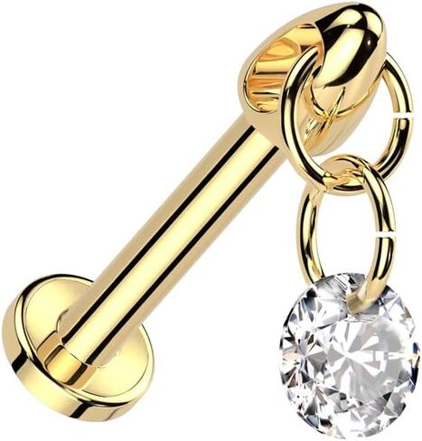 أميليا فاشن 16GA زرع الصف التيتانيوم مترابطة داخليا Labret مع تشيكوسلوفاكيا استرخى العلوي اختيار أطوال 6 مللي متر أو 8 مللي متر in Kuwait