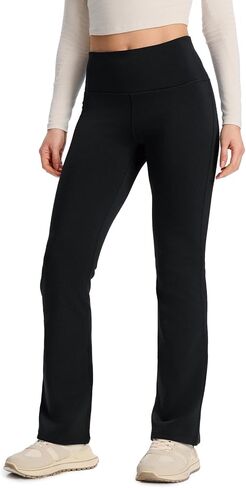 Yogipace، سراويل نسائية صغيرة/عادية/طويلة من CozyWarmth عالية الخصر مبطنة بالصوف، سراويل ضيقة حرارية مضيئة in Kuwait