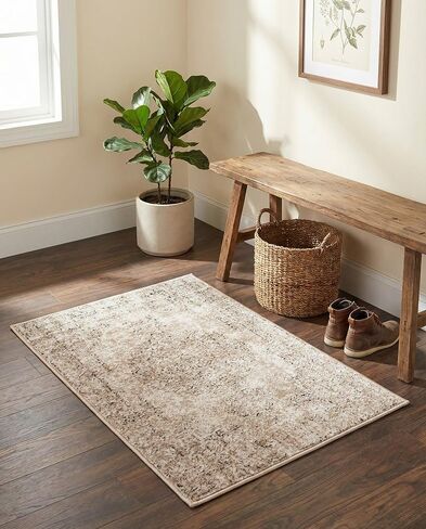 Rugs.com سجادة مجموعة أوريغون - سجادة رمادية منخفضة الوبر مقاس 5 × 8 بوصة مثالية لغرف المعيشة وغرف الطعام الكبيرة ومخططات الأرضيات المفتوحة in Kuwait