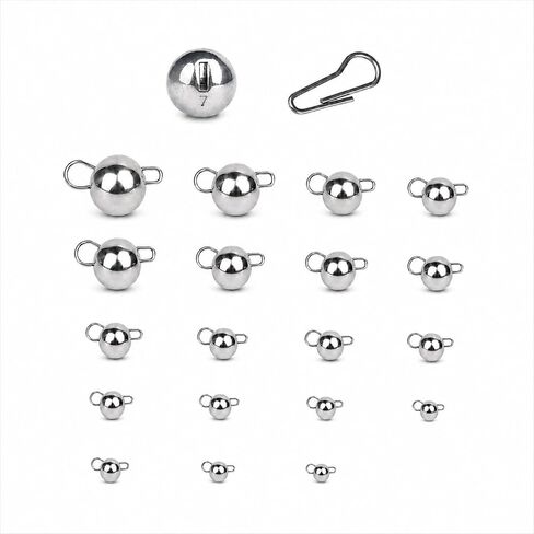 MUUNN 10PCS Tungsten Cannonball Sinkers Fishing Weights, Make Your Own Swing Head Jigs，Plain in Kuwait