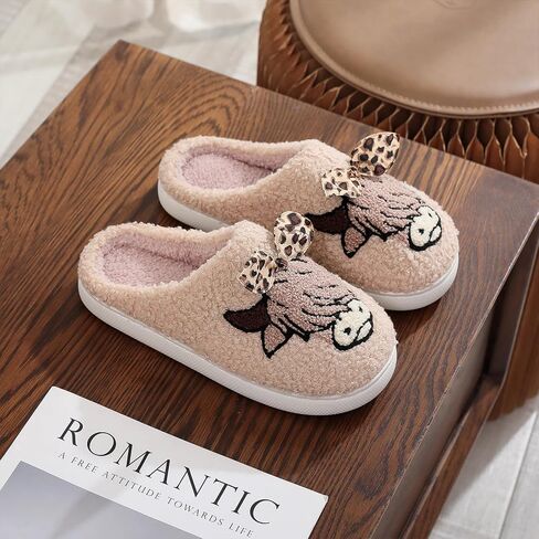 Cowboy Cowgirl Hat Slippers For Women Men Smile Face Slipper Plush Comfy Retro Preppy Slippers Warm Fuzzy House Shoes in Kuwait