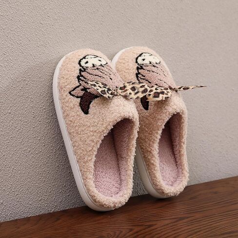 Cowboy Cowgirl Hat Slippers For Women Men Smile Face Slipper Plush Comfy Retro Preppy Slippers Warm Fuzzy House Shoes in Kuwait