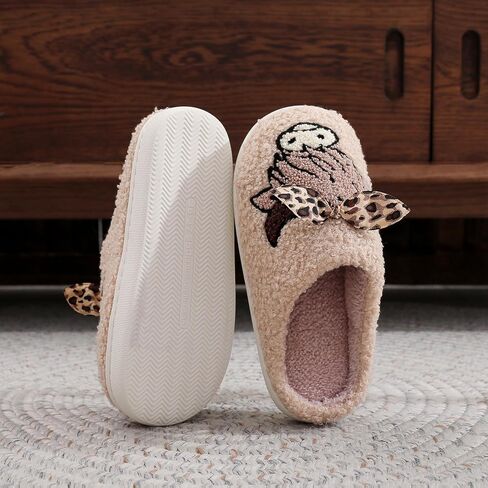 Cowboy Cowgirl Hat Slippers For Women Men Smile Face Slipper Plush Comfy Retro Preppy Slippers Warm Fuzzy House Shoes in Kuwait