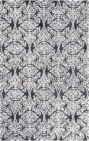 SAFAVIEH Blossom Collection Runner Rug - 2'3" x 8', Navy & Ivory, Handmade Wool, Ideal for High Traffic Areas in Living Room, Bedroom (BLM112N) in Kuwait