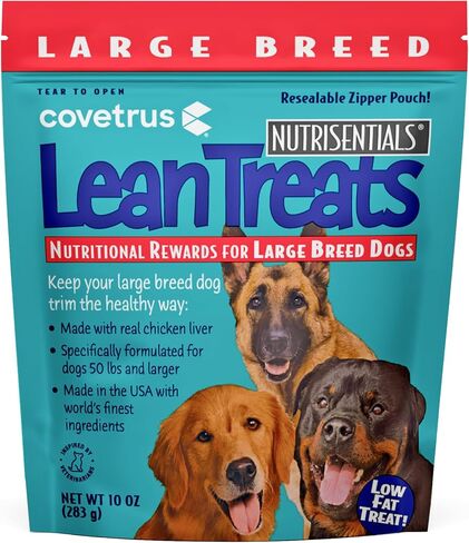 Covetrus Nutrisential Lean Treats for Large Dogs - Soft Dog Treats for Large Dogs - Nutritional Low Fat Bite Size K9 Treats - Chicken Flavor - 10oz in Kuwait