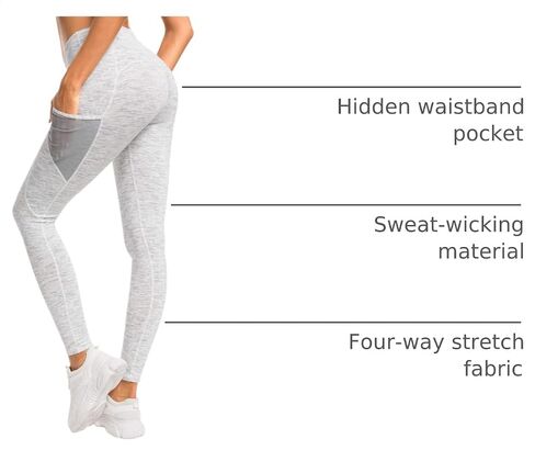 QUEENIEKE Yoga Leggings for Women High Waist Workout Pants Running Leggings 60126 in Kuwait