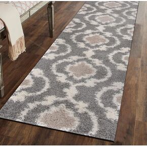 Rugshop Cozy Moroccan Trellis Gray/Cream 3'3" X 5' Indoor Shag Area Rug in Kuwait