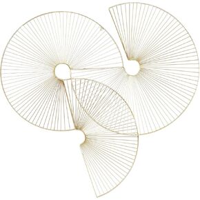 ديكور حائط CosmoLiving من Cosmopolitan Metal Sunburst نصف قمر، 45 بوصة × 2 بوصة × 22 بوصة، ذهبي in Kuwait