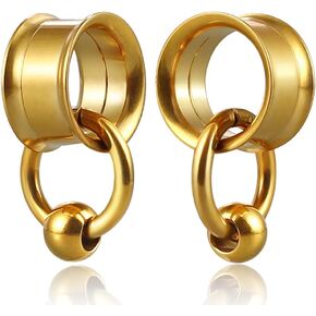 1 Pair Basic gauges+1 rings+1 balls Ear Tunnels Plugs 316 Stainless Steel Ear Gauges Weight Saddle Plugs Hypoallergenic expander Piercing Body Jewelry 00g 0g-1'' in Kuwait