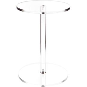 Plymor Clear Acrylic Round Barbell Pedestal Display Riser 12.75 inches (Height) x 9 inches (Depth) (3/8 inches Thick) in Kuwait