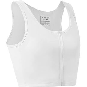 Chest Binder Zipper, Trans Binder for Tomboy Male Women Gender Binder Cosplay Binder Trans Tank Top FTM in Kuwait