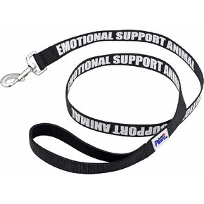 Just 4 Paws Padded Emotional Support Dog Leash with Neoprene Handle & Reflective Print on Both Sides, 4 Foot Long, 2 Widths, for Harnesses, Vests or Collars, Red (Large 1" X 4', Red) in Kuwait