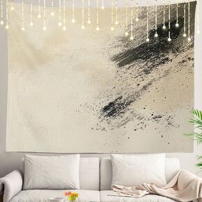 Shrahala Black Figure Line Wall Tapestry, White Wall Hanging Large Tapestry Decoration Polyester Fiber White Hem Around for Dorm Room Bedroom 59.1 x 82.7 in in Kuwait