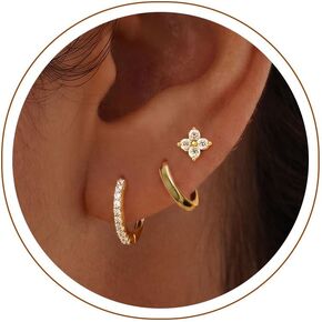 Tituthia Gold Earrings for Women Trendy, Simple Dainty 14K Gold Plated Paperclip Square Chain Link Dangle Hoops Earrings Pin Stud Huggie Earrings Lightweight Hypoallergenic Minimalist Aesthetic Gold Jewelry for Women Teen Girls Christmas Gifts in Kuwait