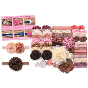Baby Shower Headband Kit DIY Headband Kit makes 26 Headbands - Vintage Princess in Kuwait