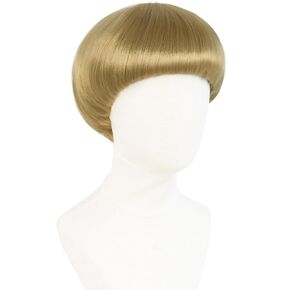 BESTBEL + قبعة شعر مستعار أسود على شكل وعاء للرجال شعر مستعار على شكل فطر شعر مستعار أسود قصير مع شعر مستعار مضحك، شعر مستعار صناعي لحفلات الهالوين، أزياء الفيلم التنكرية in Kuwait