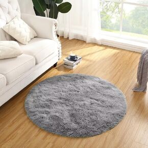 COZYLOOM Shag Area Rug 2x6 Extra Comfy Tie-Dyed Shaggy Rug Non-Slip Fuzzy Indoor Runner Rug Modern Tie-Dyed Grey Floor Carpet for Living Room Bedroom Kid's Room Small Rug Fluffy Home Decoration in Kuwait