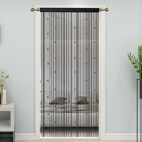 LaSyL Beaded String Curtains for Doorways, Red 39 x 110 inches, Crystal Beads Screens Home Privacy Decor, Suitable for Living Room Partition Closet Doors Hallway Entrance in Kuwait