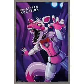Trends International Five Nights at Freddy's: Sister Location - ملصق حائط Funtime Foxy، مقاس 22.375 بوصة × 34 بوصة، إصدار غير مؤطر in Kuwait