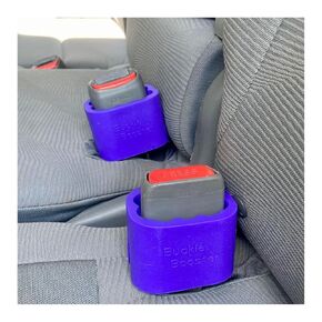 BPA Free Seat Belt Buckle Booster (2-Pack) - Raises Your Buried Seat Belt Receptacles for Easy Access - Easier Buckling - Gift Sticker Set Educates Kids About Safe Road Practices in Kuwait
