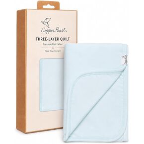 Large Premium Knit Baby 3 Layer Stretchy Quilt Blanket"Fern" by Copper Pearl in Kuwait