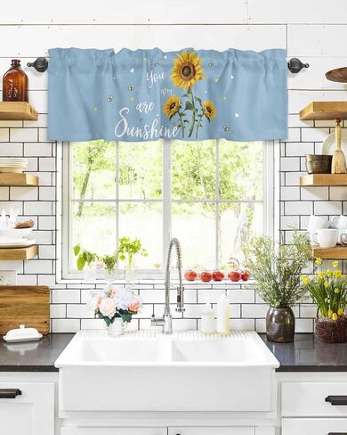 PRINT PICTURE ARTHOME Valance Curtain Short Kitchen Valance for Windows, Retro African Style Pattern Valances for Bedroom Living Room Bathroom, Small Rod Pocket Decorative Window Valance 54"x18" in Kuwait