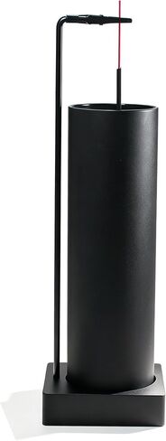 Incense Holder for Sticks,Incense Burner Holder,Modern Incense Holder for Stick with Glass Ash Catcher,Insence-Stick Holder [Anti-Ash Flying] for Yoga Spa (Upside Down Full Black) in Kuwait