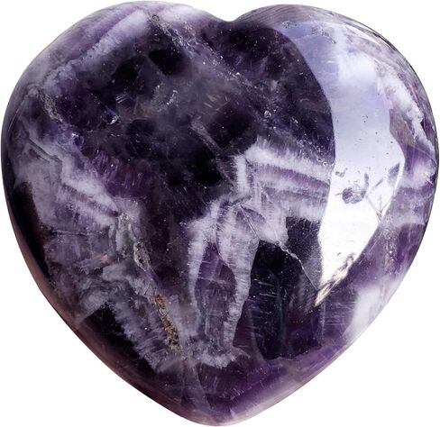 Natural Rose Quartz Puff Heart, Carved Polished Palm Worry Pocket Love Stone Healing Crystal 1.7" in Kuwait