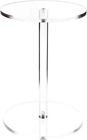 Plymor Clear Acrylic Round Barbell Pedestal Display Riser 12.75 inches (Height) x 9 inches (Depth) (3/8 inches Thick) in Kuwait