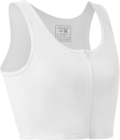 Chest Binder Zipper, Trans Binder for Tomboy Male Women Gender Binder Cosplay Binder Trans Tank Top FTM in Kuwait