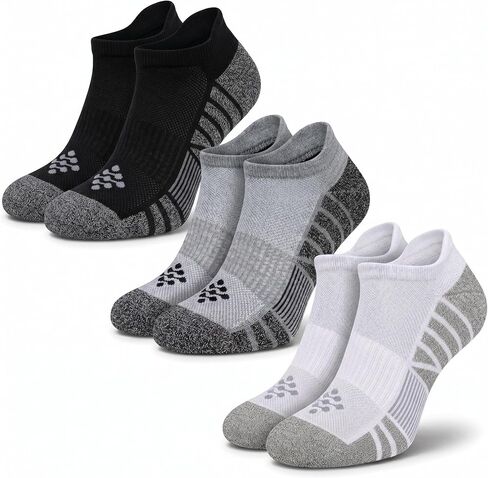True Energy Women's No Show Tab Running Socks with Infrared Thread- Pain Relief & Circulation Help, (3-Pack) (S/M) in Kuwait