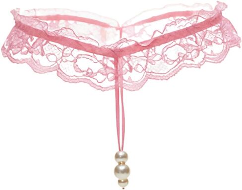Sekexi Sexy Transparent Mesh Embroidery Briefs Large Size Hollow Out Bare Hips Thong Wine Red in Kuwait